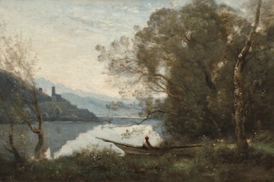 Le batelier amarré - Jean Baptiste Camille Corot